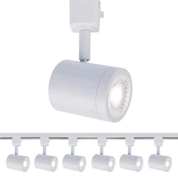 WAC Lighting Charge 1-Light White LED Line Voltage Track Head, 3000K for H Track (6-Pack)