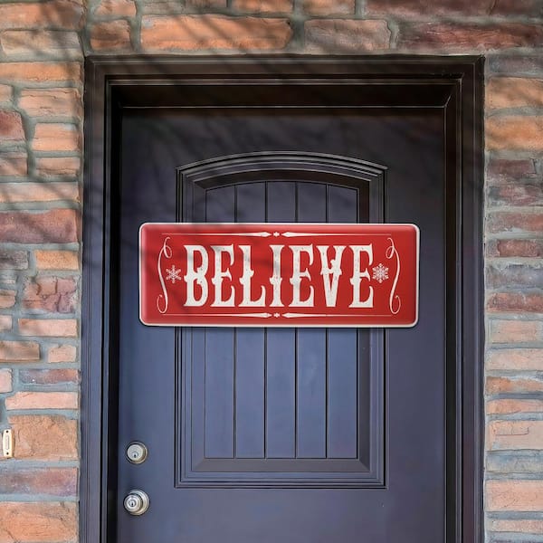 31 " Believe Horizontal Holiday Wall Sign
