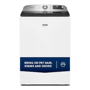 5.2 cu. ft. Pet Pro Top Load Washer in White with Agitator, Extra Power and Sanitize Cycle with Oxi