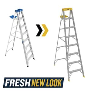 Louisville Ladder 6' Aluminum Step Ladder, 10' Reach, 250 lbs Load  Capacity, W-2112-06S 