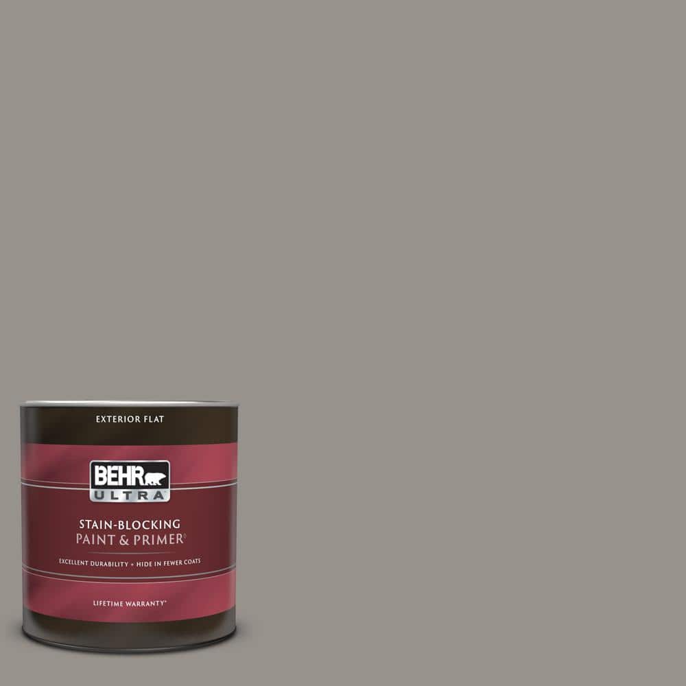 BEHR ULTRA 1 qt. PPU1816 Elephant Skin Flat Exterior Paint & Primer 485404 The Home Depot