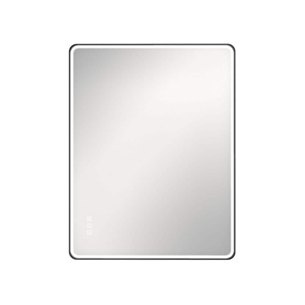 28 in. W x 1.8 in. H Rectangular Framed Polished Wall Bathroom Vanity Mirror in Black price history on PriceWatchPro