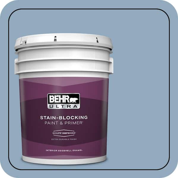 BEHR ULTRA 5 gal. #BIC-10 Cotton Denim Extra Durable Eggshell Enamel Interior Paint & Primer