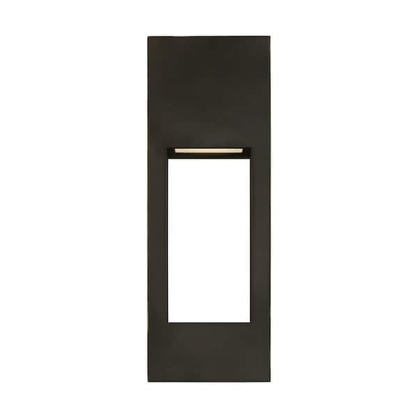 Generation Lighting Testa Medium 2-Light Antique Bronze LED Outdoor Wall Lantern Sconce (1-Pack)