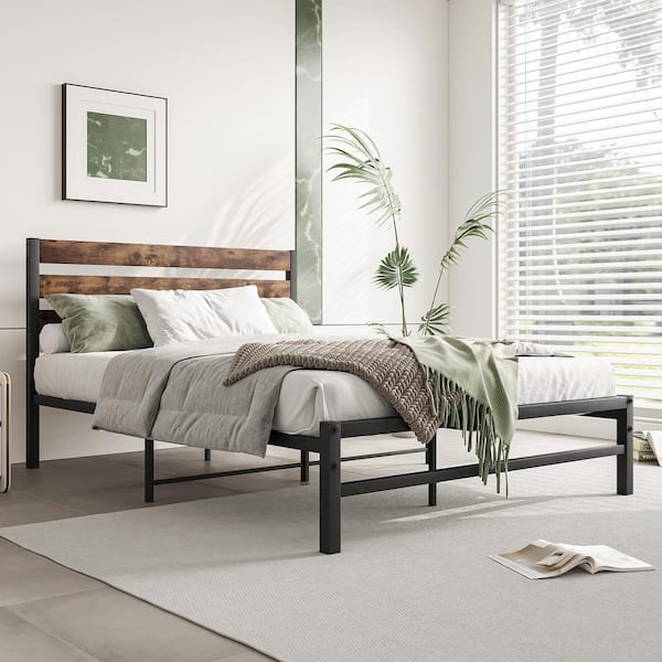 Modern black online queen bed frame