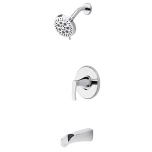 Jaida Single Handle 4-Spray Tub and Shower Faucet 1.8 GPM in Polished Chrome (Valve Included)