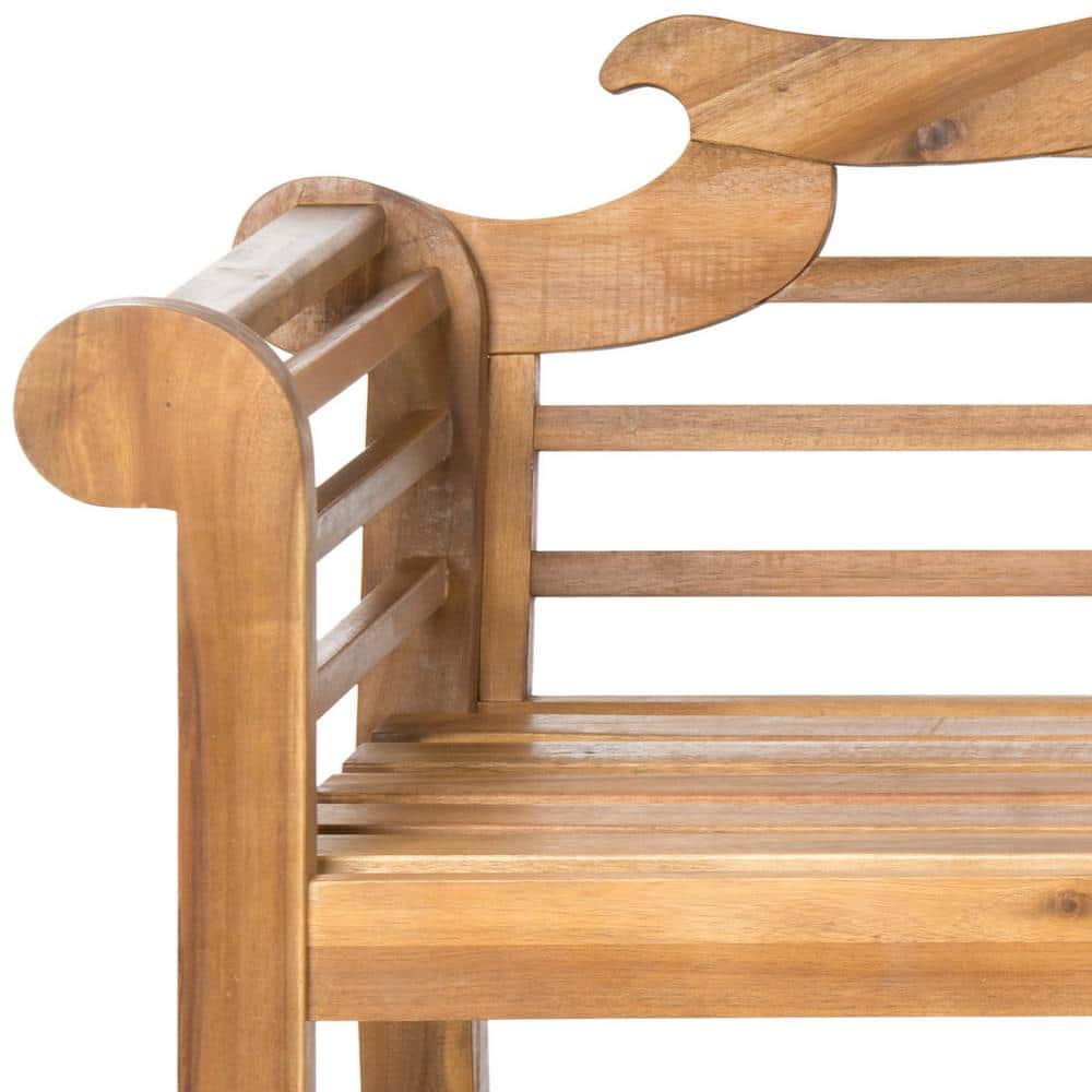 Khara 77" Natural Acacia Wood Garden Bench