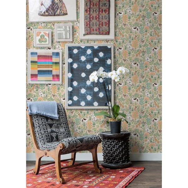 Beige Must Love Dogs Peel and Stick Wallpaper Sample