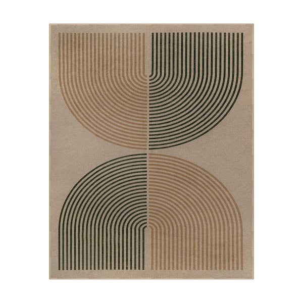 Faux Jute 8 X 10 Beige Rainbow Washable Area Rug