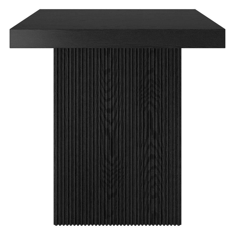 Torren 22 in. Black Grain Square MDF Top End Table - thumbnail 3