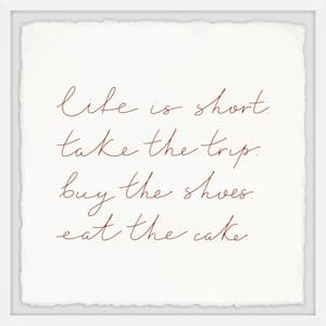 "Eat the Cake II" by Marmont Hill Framed Typography Art Print 32 in. x 32 in.