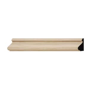 WM163 0.69 in. D x 1.38 in. W x 6 in. L Wood (White Oak) Baseboard Moulding Sample