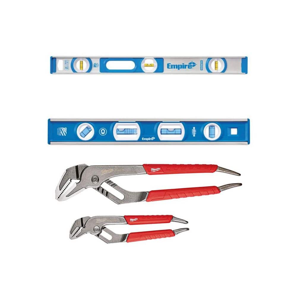 "24in. Aluminum I-Beam Level and 6"" & 10"" Comfort Grip Straight Jaw Pliers Set" price history on PriceWatchPro