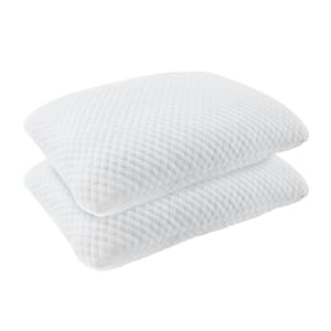 Cooling Memory Foam Standard Size Pillow with Removable Bamboo Cover (Set of 2)