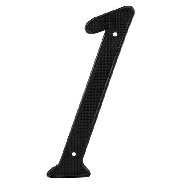 4 in. House Number 1, Diecast, Black Finish