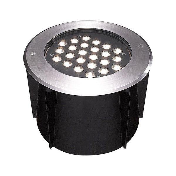 24-Watt Stainless Steel Outdoor Integrated LED Landscape Well Light