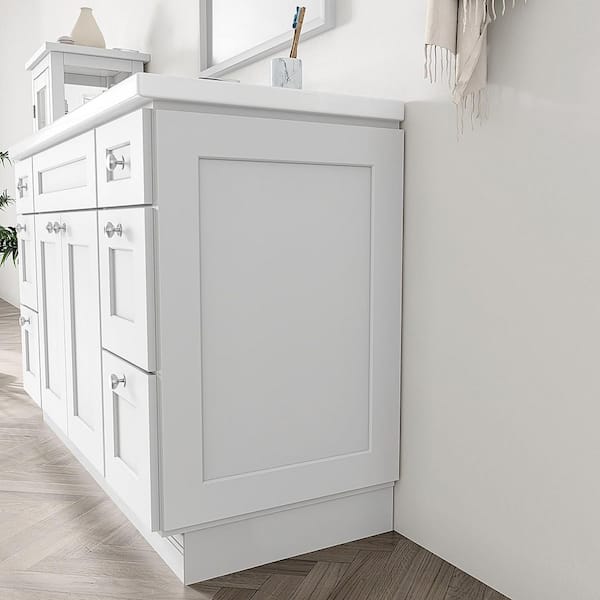 20.5 in. W x 0.75 in. D x 28.5 in. H in White Shaker Vanity Base Decor Door