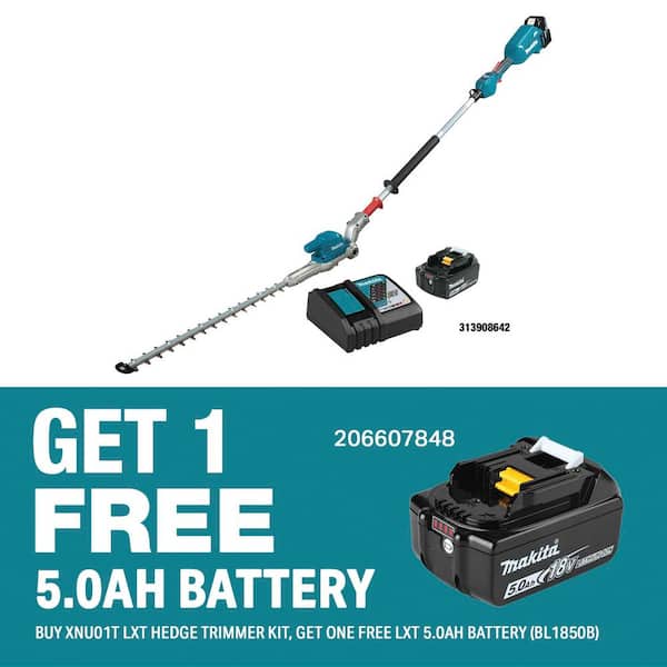 LXT 18V Lithium-Ion Brushless 20 in. Articulating Pole Hedge Trimmer Kit (5.0 Ah) with LXT 18V Battery Pack 5.0Ah