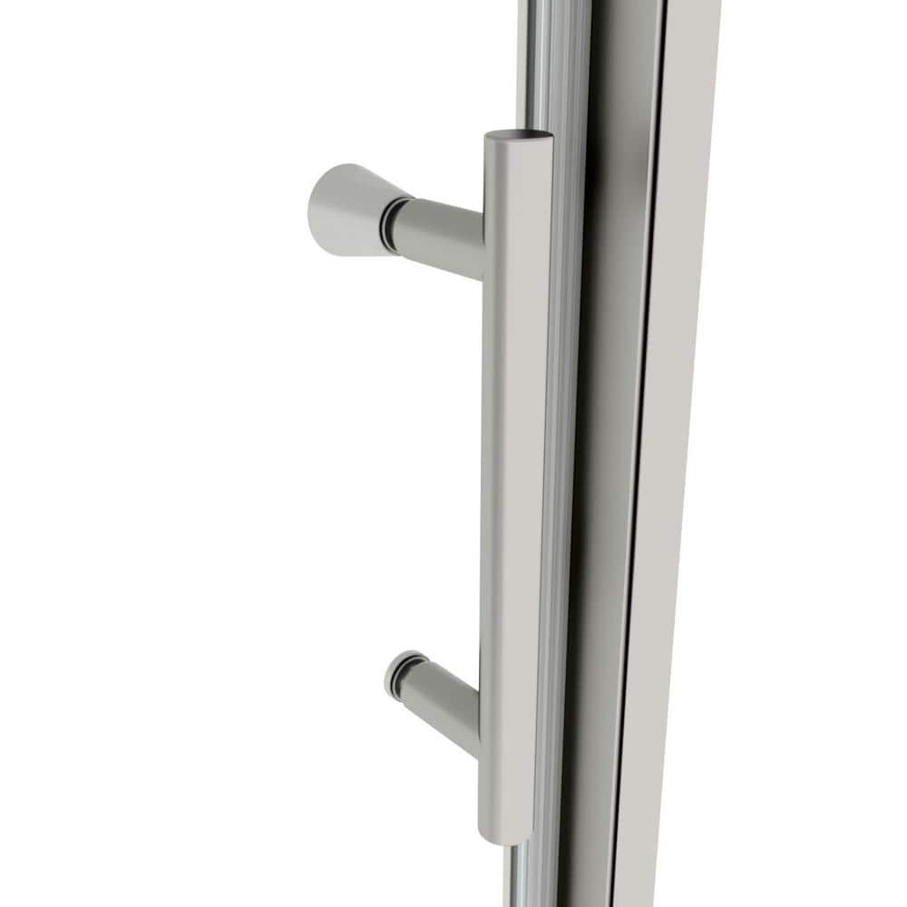 60 in. Chrome Framed Pivot Shower Door with Clear Glass