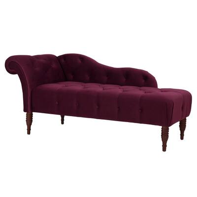 Burgundy Right Arm Facing Samuel Chaise Lounge
