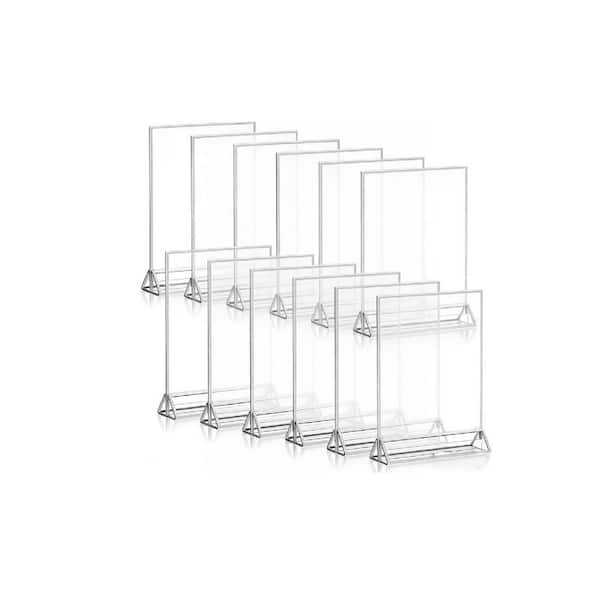 5 in. W x 7 in. H White Acrylic Napkins Sign Holder Set of 12