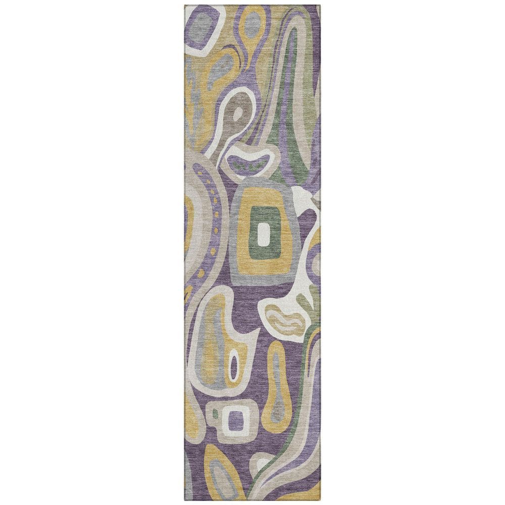 Chantille Machine Washable Indoor/Outdoor Abstract ACN2488 Plum 2 ft. x 7 ft. Runner Rug price history on PriceWatchPro