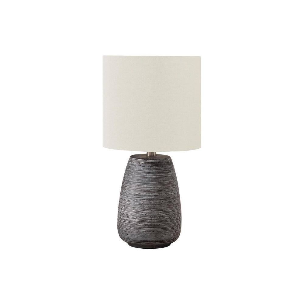 19 in. Grey Ceramic Contemporary Table Lamp with Ivory / Cream Shade price history on PriceWatchPro