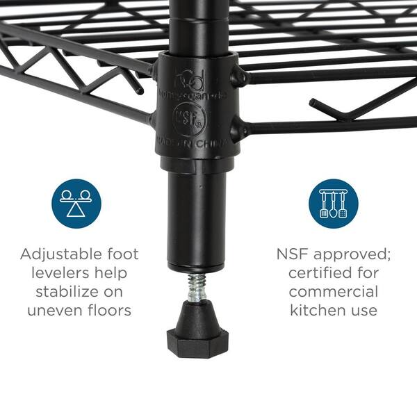 Honey Can Do Steel 20 in. W x 72 in. H x 10 in. D 6-Tier L Corner