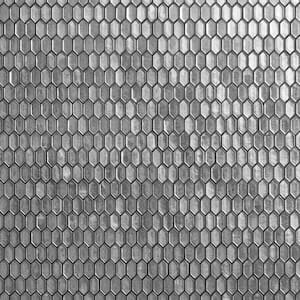 Glimmer Silver 11.61 in. x 11.73 in. Polished Glass Wall Mosaic Tile (0.94 sq. ft./Each)