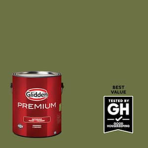 Glidden Premium 1 gal. PPG1122-7 Oakmoss Flat/Matte Exterior Paint