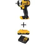 Klein Tools Battery-Operated Compact Impact Wrench, 1/2 in. Detent Pin ...