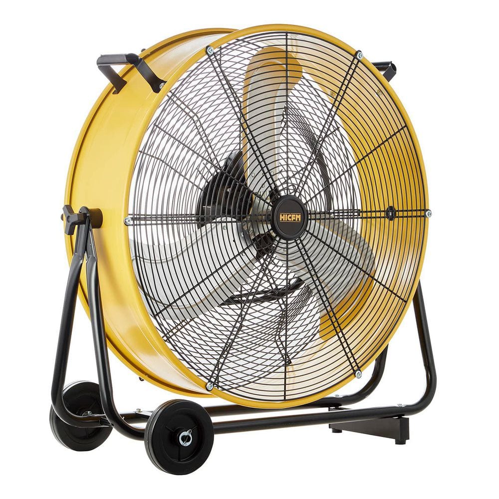 HICFM 24 in. Yellow High Velocity Industrial Drum Fan, 3-Speed, 8300 CFM, for Basement, Warehouse, Factory price history on PriceWatchPro