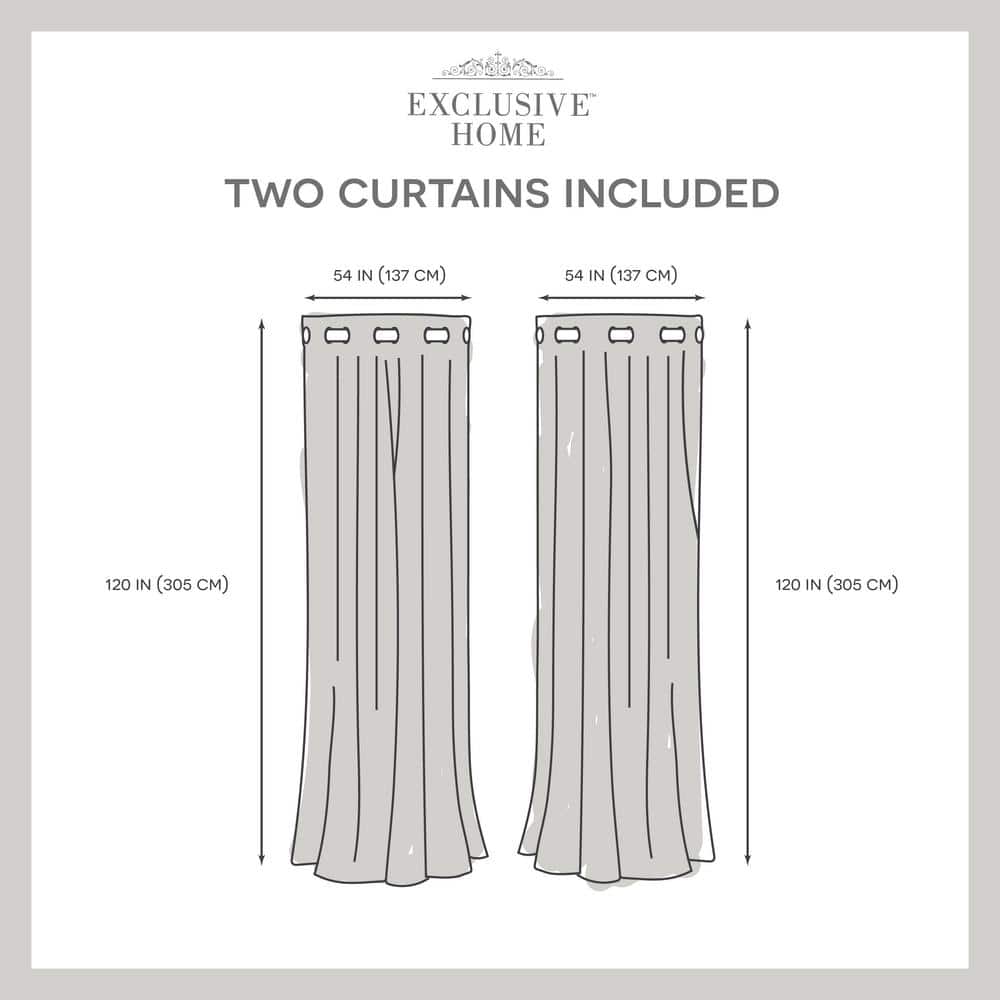 Mecca Orange Light-Filtering Polyester Tab Top Curtain Panels, 54x120