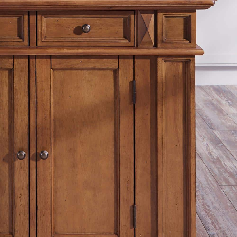 Americana Oak Kitchen Island with Drop Leaf