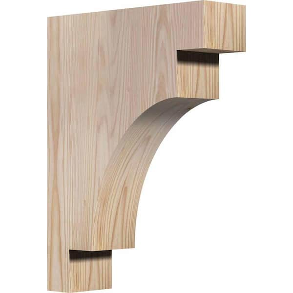 Ekena Millwork 3-1/2 in. x 12 in. x 16 in. Douglas Fir Mediterranean Smooth Corbel