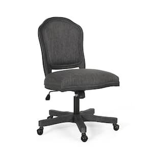 Tilton Charcoal and Natural Upholstered Swivel Office Chair