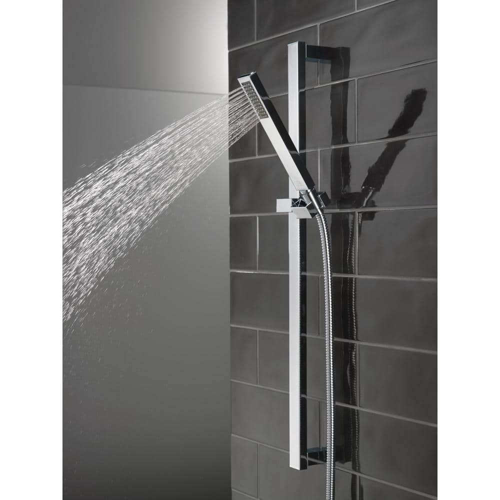 Chrome Adjustable Height Wall Mounted Handheld Shower