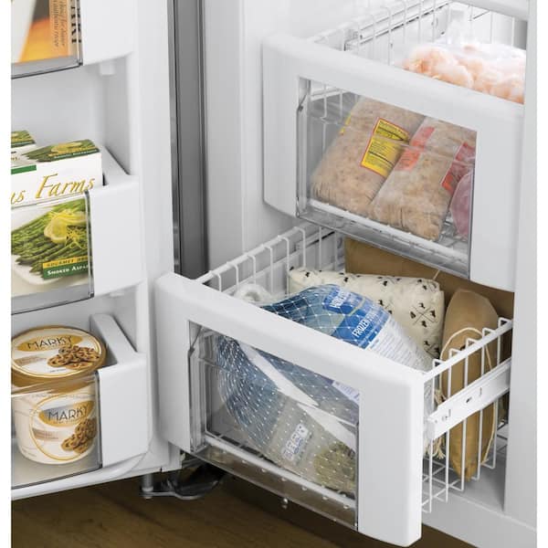 GE Profile Profile 24.3 cu. ft. Smart Built-In Side by Side Refrigerator in  Stainless Steel PSB42YSNSS - The Home Depot