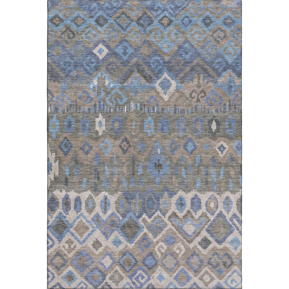 Mayfield Premium Machine Washable Abstract AMF2304 Denim 9 ft. x 12 ft. Area Rug price history on PriceWatchPro