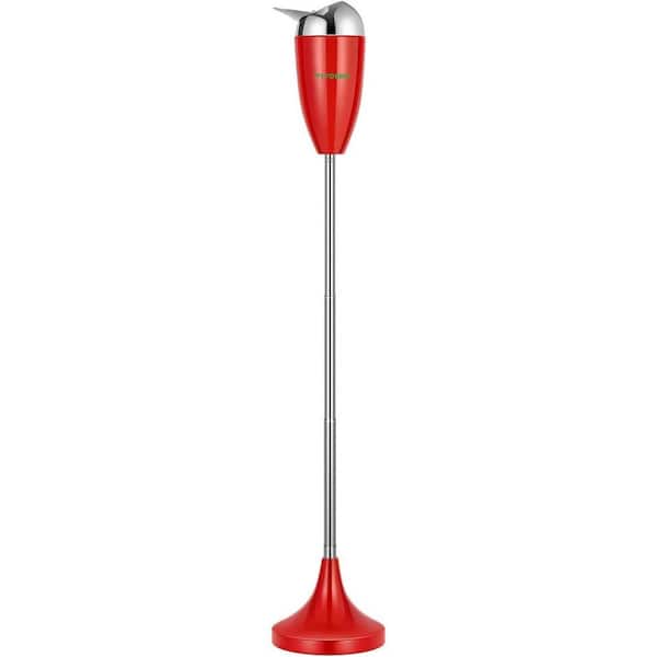 VIVOSUN Red Stainless Steel Floor Standing Outdoor Ashtray with Lid