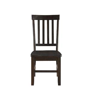 Amelia Rustic Brown Wood Side Chair Set of 2
