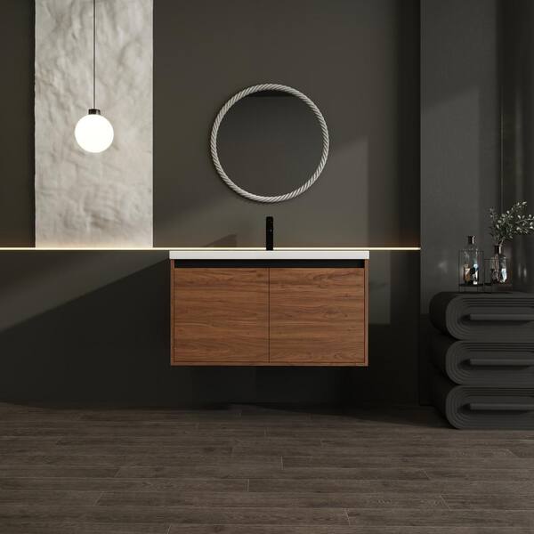 35.43 in. W x 18.11 in. D x 20.47 in. H Single-Sink Wall Mounted