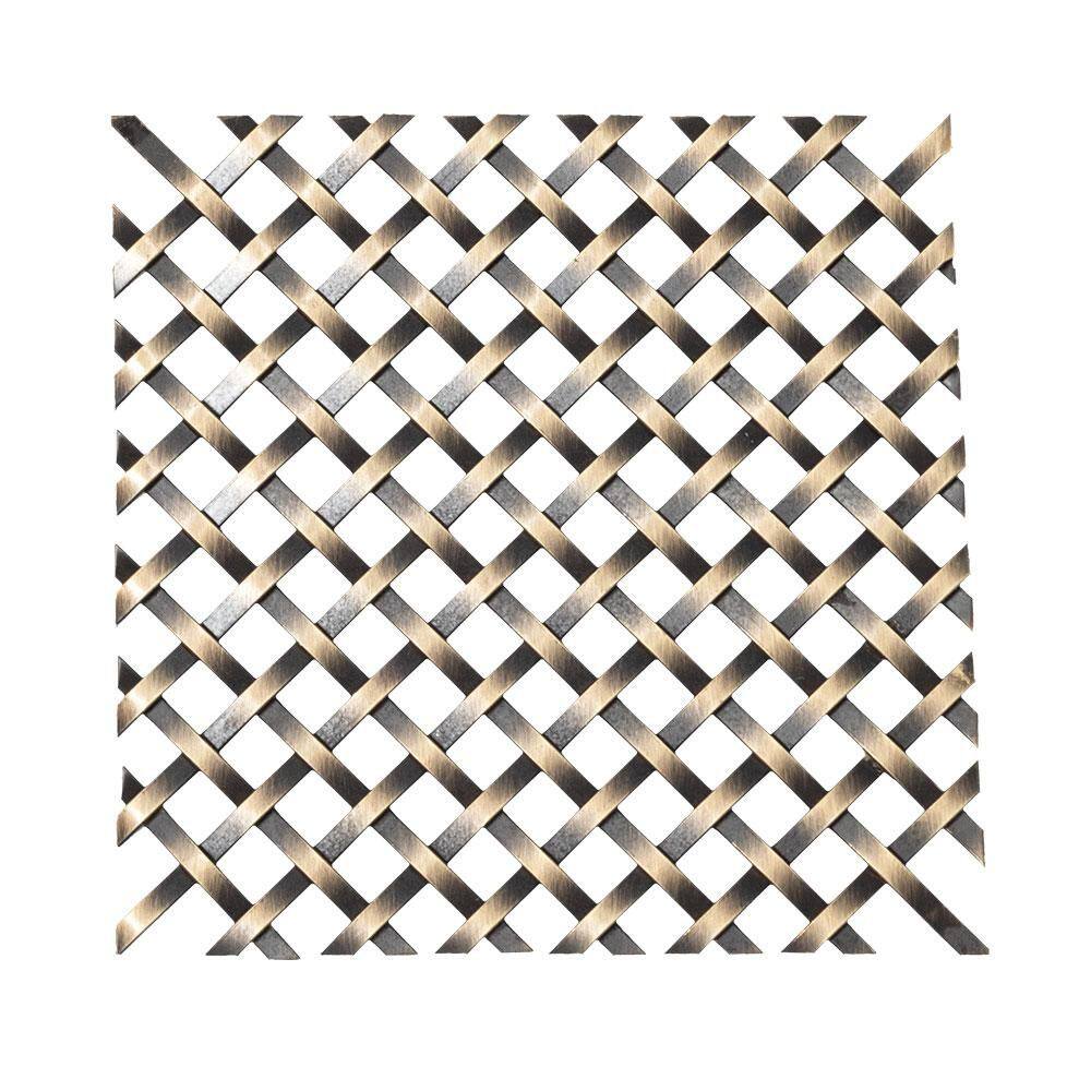 48 in. x 18 in. Kent Design 286 S Flat Wire, Single Crimp Antique Brass Woven Wire Grille Screening Panel Insert price history on PriceWatchPro