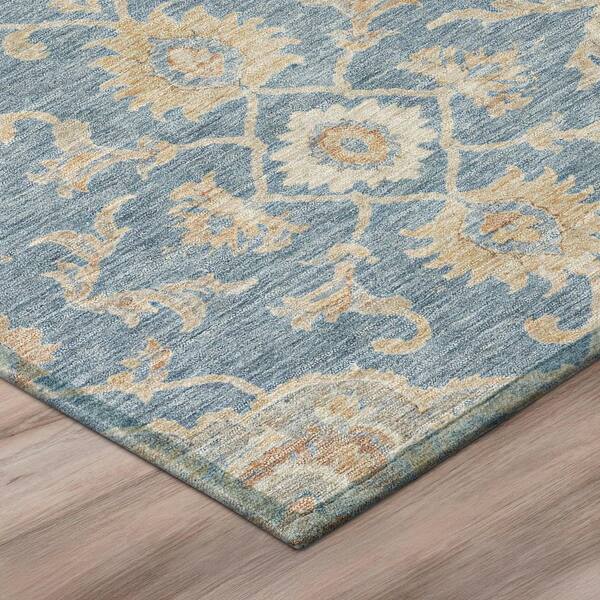 Chantille Machine Washable Indoor/Outdoor Abstract ACN3077 Denim 5 ft. x 7 ft. 6 in. Area Rug