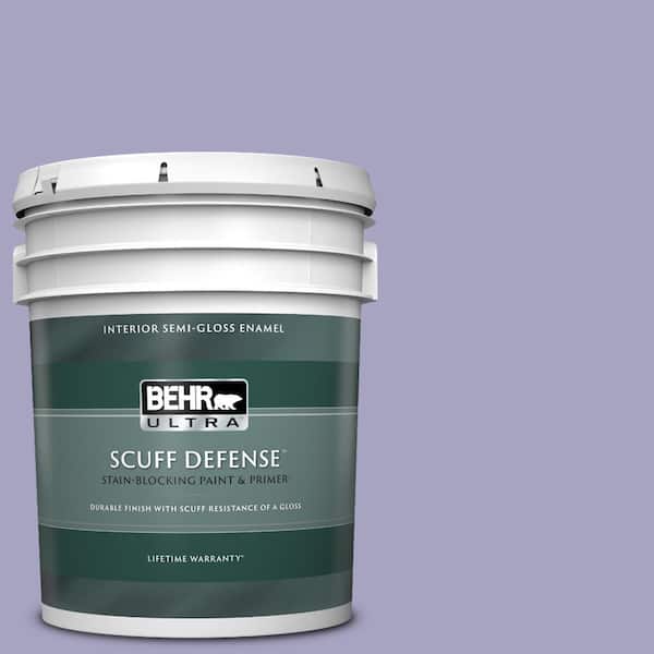 BEHR ULTRA 5 gal. #640D-4 Canyon Mist Extra Durable Semi-Gloss Enamel Interior Paint & Primer