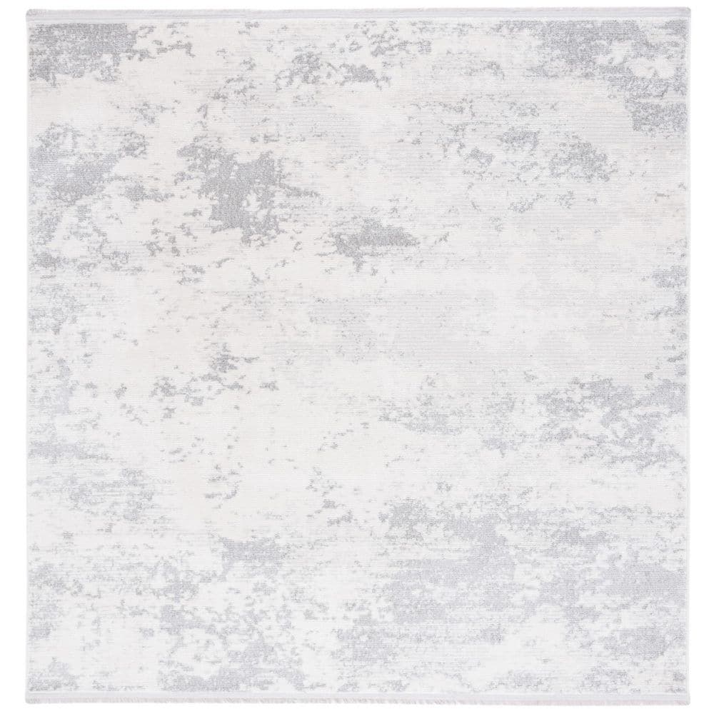 Whisper 7 ft. x 7 ft. Ivory/Gray Distressed Marble Square Area Rug price history on PriceWatchPro