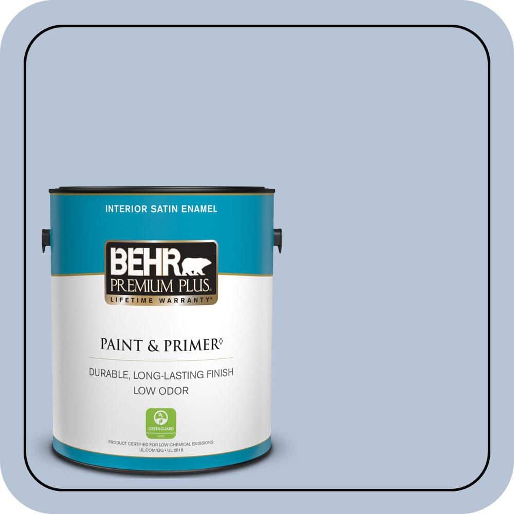 1 gal. #610C-3 Virginia Blue Satin Enamel Low Odor Interior Paint & Primer price history on PriceWatchPro
