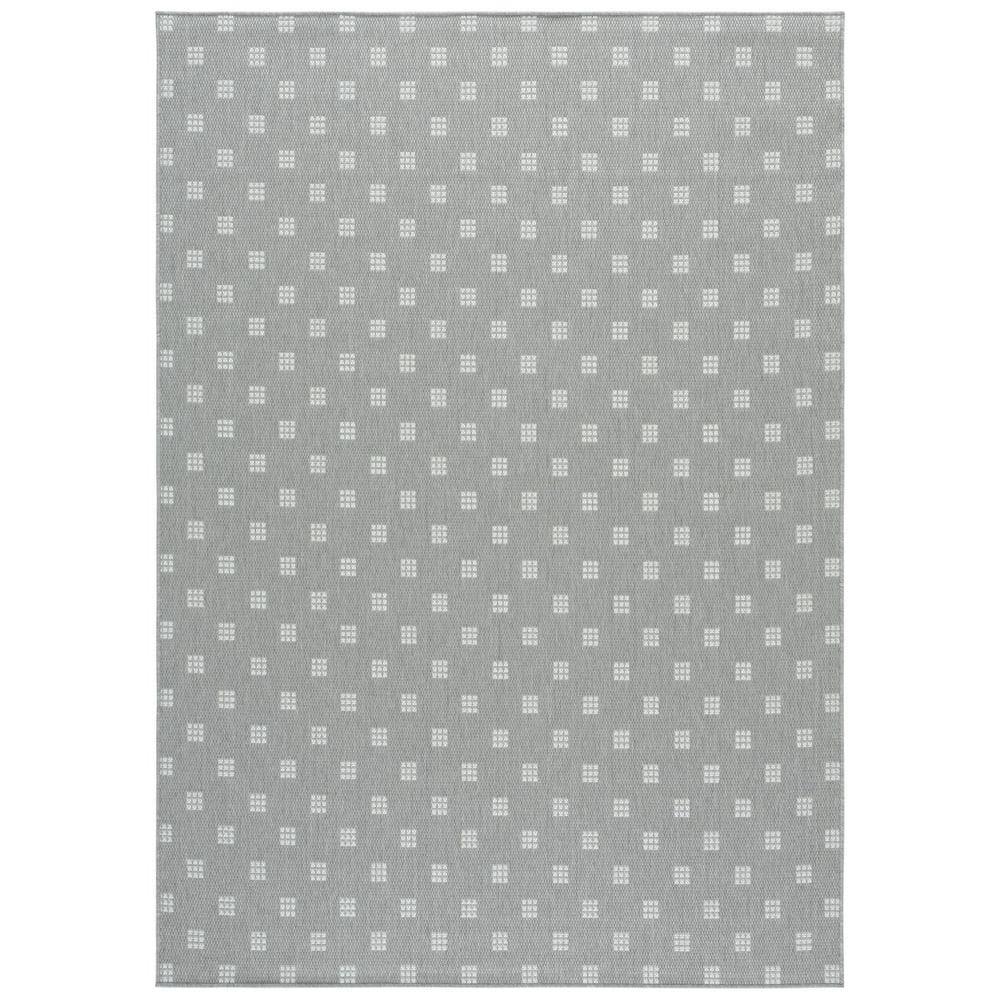 SAFAVIEH Terrace Gray/Ivory 5 ft. x 8 ft. Spotted Solid Indoor/Outdoor ...
