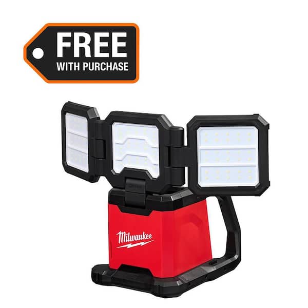 M18 18-Volt Lithium-Ion Cordless 4500 Lumens ROVER Dual Power Triple-Panel Flood & Area Light (Tool-Only)