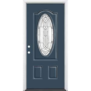 MMI Door 36 in. x 80 in. 6-Panel Right-Hand Inswing Classic Painted  Fiberglass Smooth Prehung Front Door Z024082R - The Home Depot